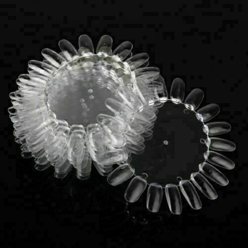 2x Nail Art Tips Practice Round Wheel Polish Acrylic Make Up Display Decoration