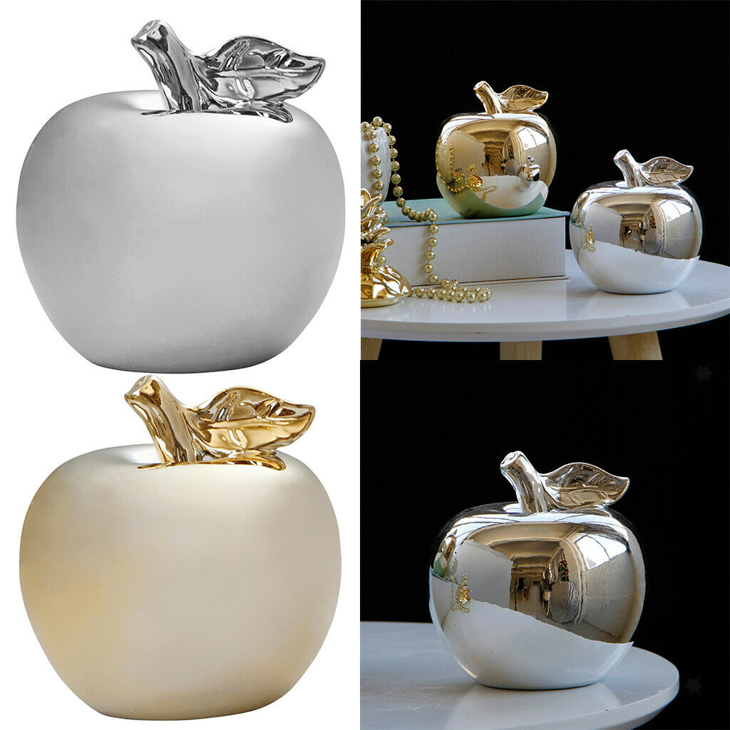 2 x decorative apples made of ceramic