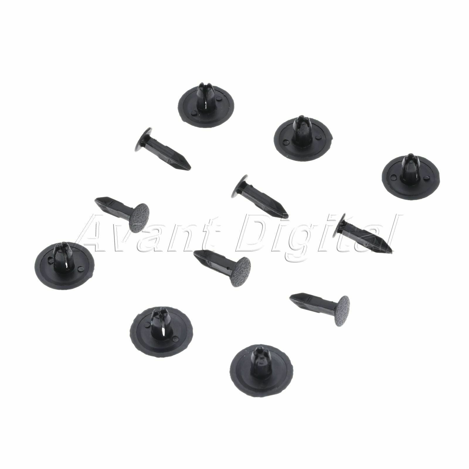 50PCS Black Plastic fasteners Interior Clip Push Type Fit for Vehicles Mazda 323