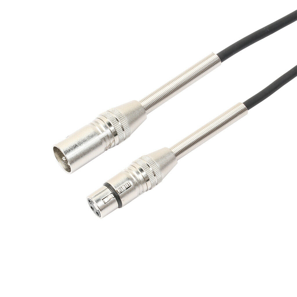 3 Pin Audio Extension XLR Male to Female Microphone Lead Cable Black 10m