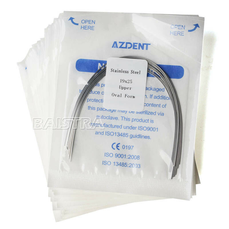 100XDental Ortho Arch Wires Rectangular Stainless Steel 19*25Upper Ovoid