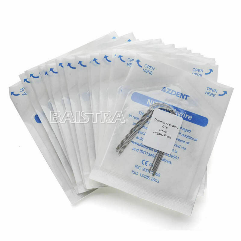 20 X Dental Orthodontics Lingual Arch Wire Heat Thermal Activated NiTi Round US