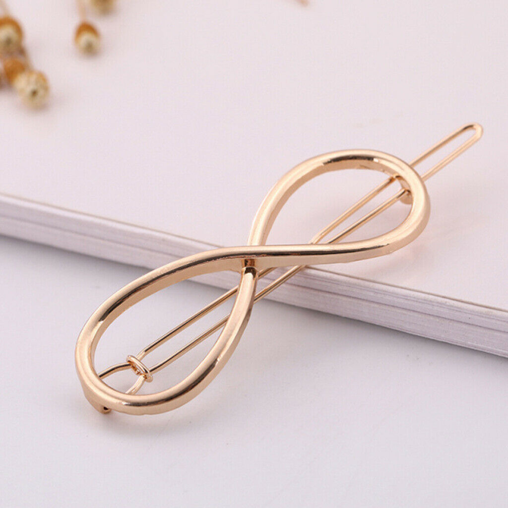Fashion Geometric Hairpin Clip Hair Snap Clamp Slide Grip Barrette Girl