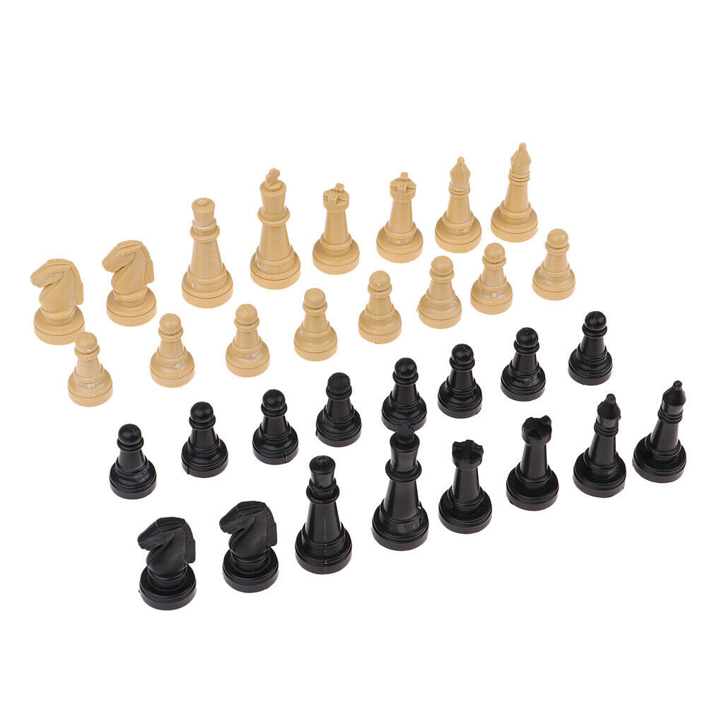 32Pc Board Game Plastic Tournament Chess Pieces Chessmen Set Replacement