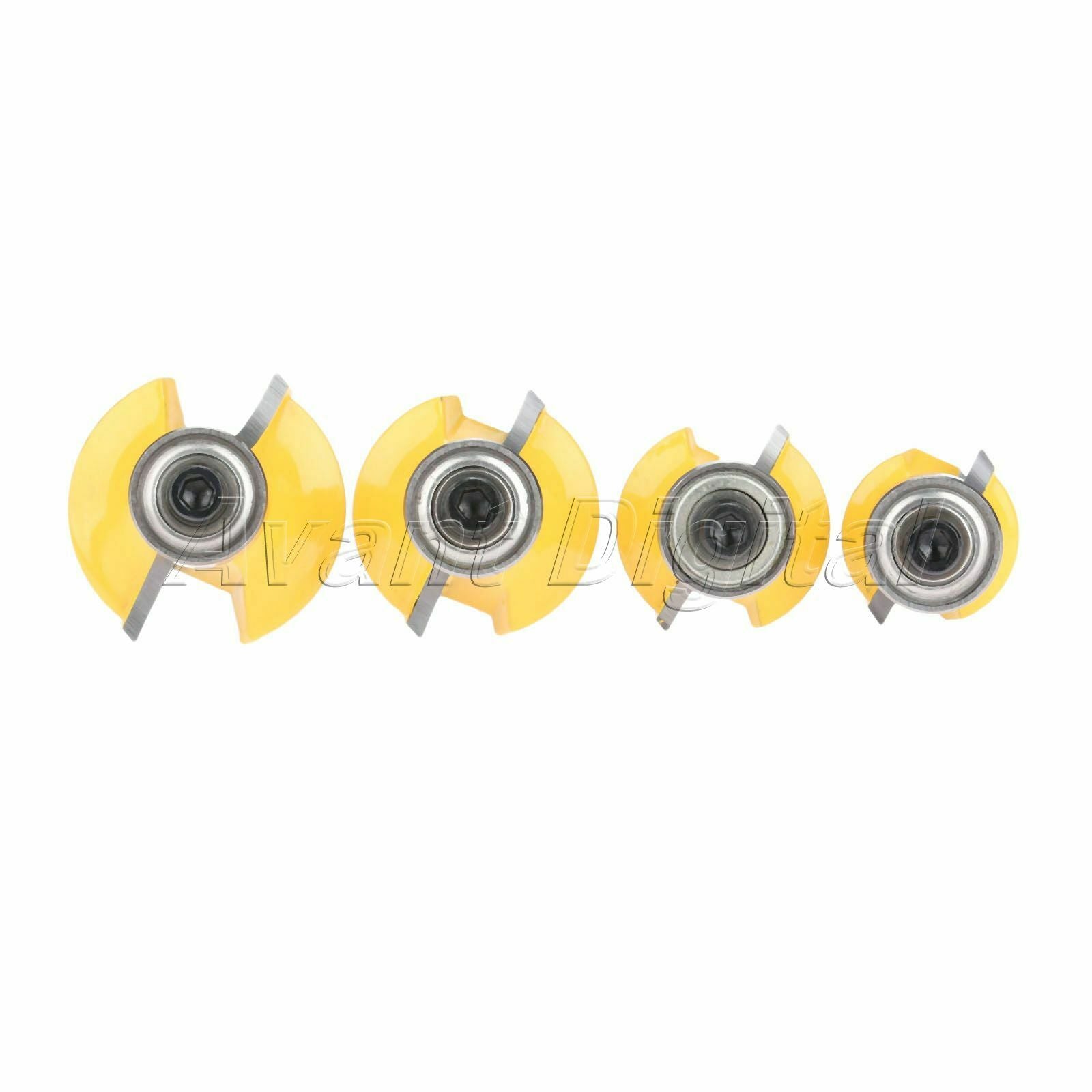 Round Over Woodworking Router Bits Set Engraving Milling Cutter Tool 1/4" Shank
