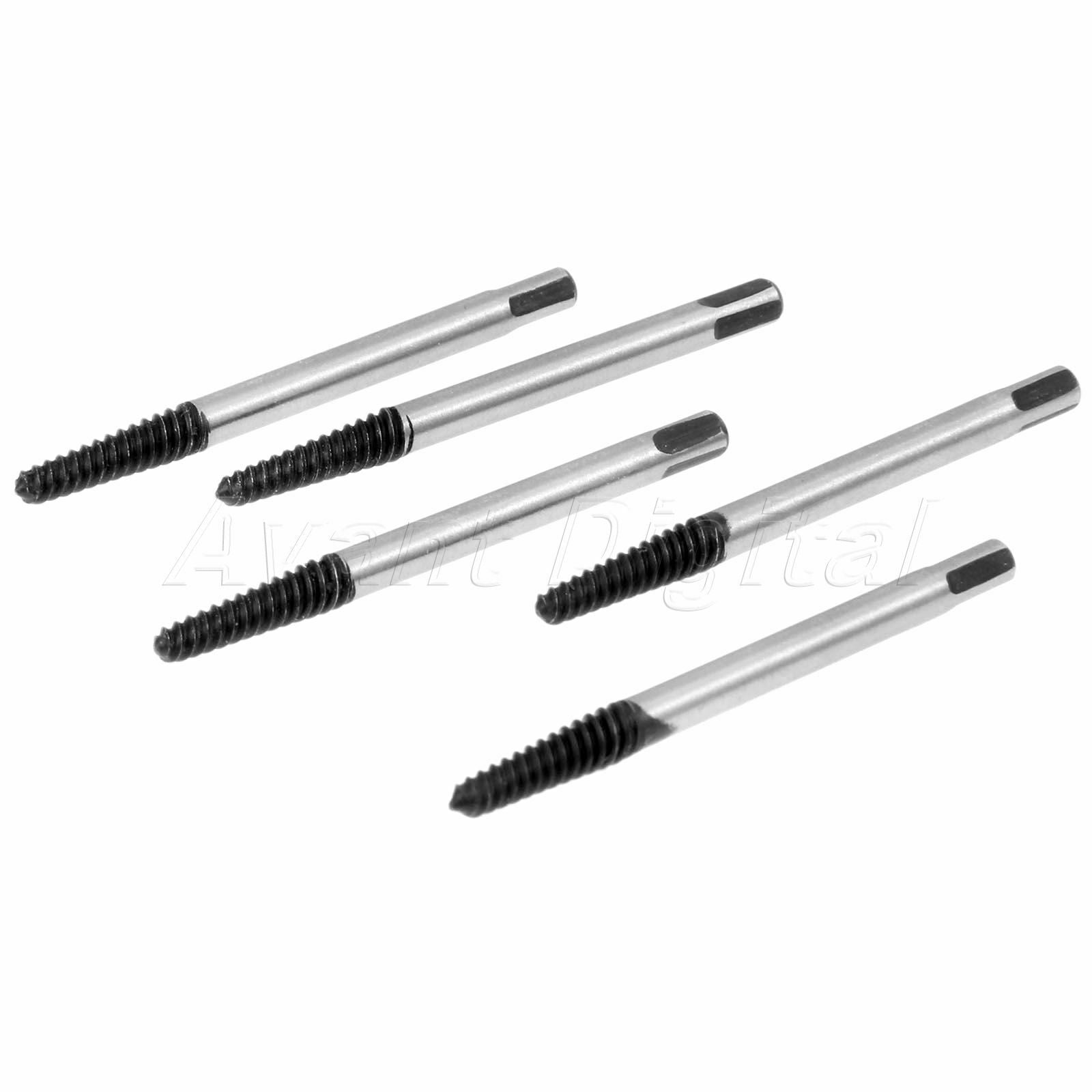 5pcs 3mm-4mm Easy Out Broken Bolt Stud Damage Screw Remover Extractor Drill Bits