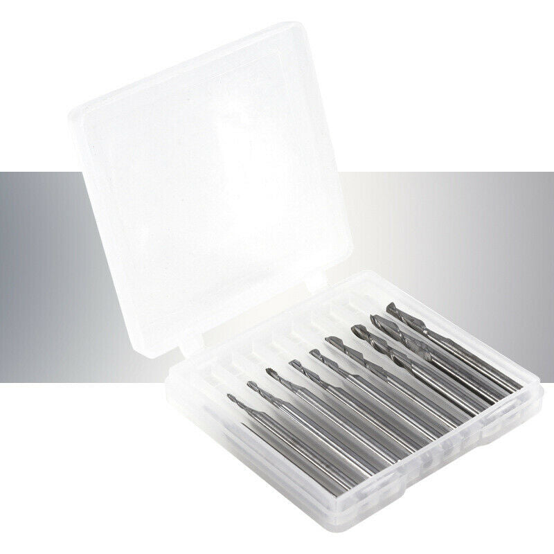 The New 3.175 Spiral Ball End Milling Cutter Set of 10