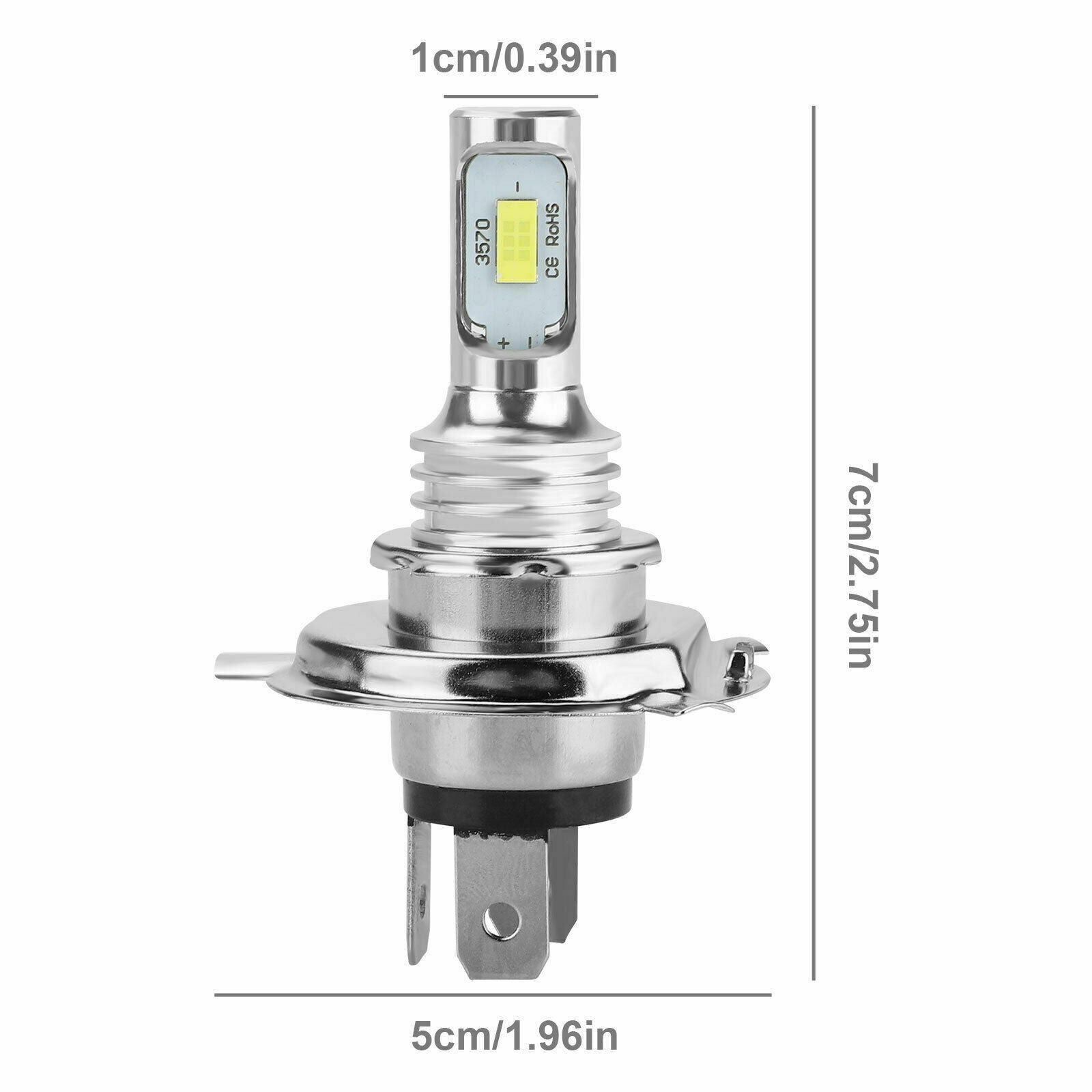 4X 9003 H4 LED Headlight Bulb Kit High Low Beam Super Bright 80W 6000K