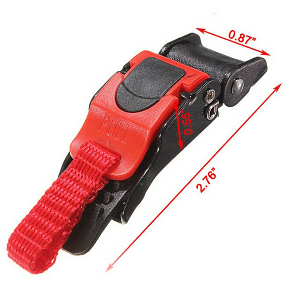 1X Quick Release Helmet Strap Buckle Pull Buckles Black & Red  JP NTA NdJ.l8