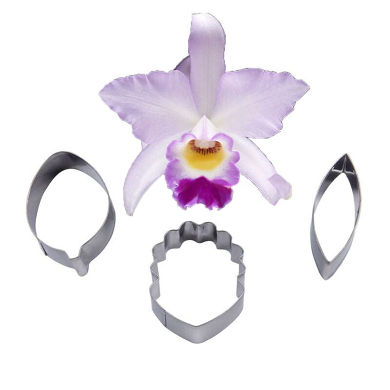 Cake Cookie Cutter StainlessSteel FOUR-C Orchid Flower Cattleya Sugar Roll.l8