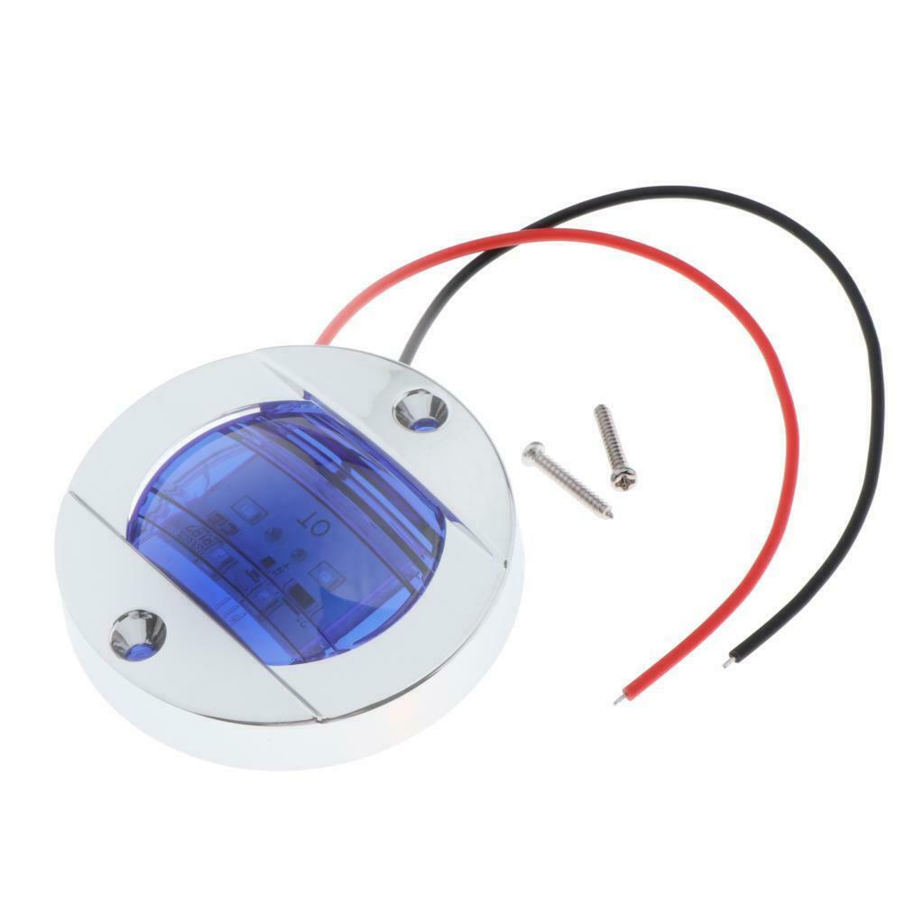 4Pcs Marine Boat LED Stern Lights Lamps 12V 3" Chrome Clear Lens 6-2835-SMD