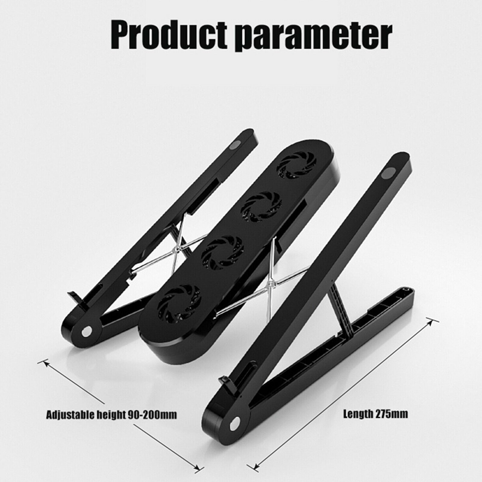 Laptop Stand with Fan Heat Dissipation Non-Slip Notebook Riser Support Rack