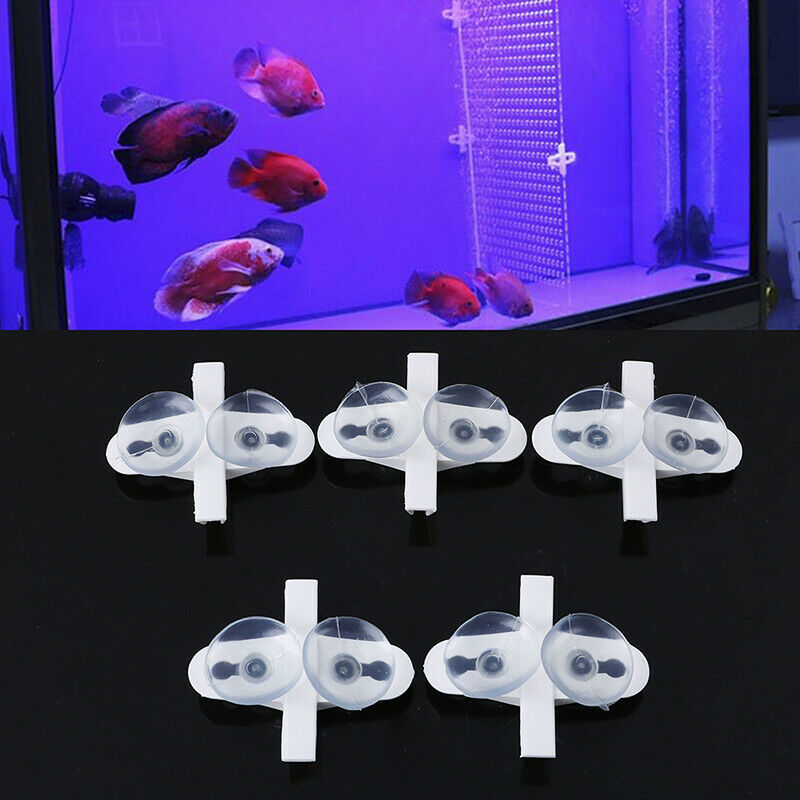 5Pcs Aquarium Fish Tank Divider Suction Cup Divider Plastic Sheet Holder Set LDD