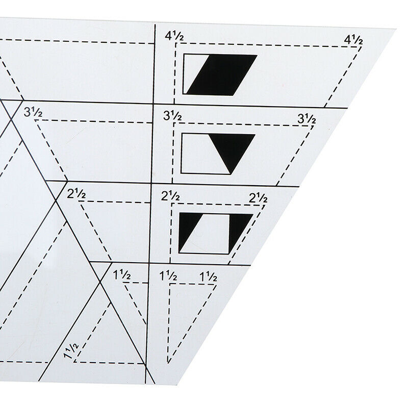 Trapezoid Quilts Plastic Ruler  WIng Patchwork Ruler Tools Tailor Craft DIY_ Qx