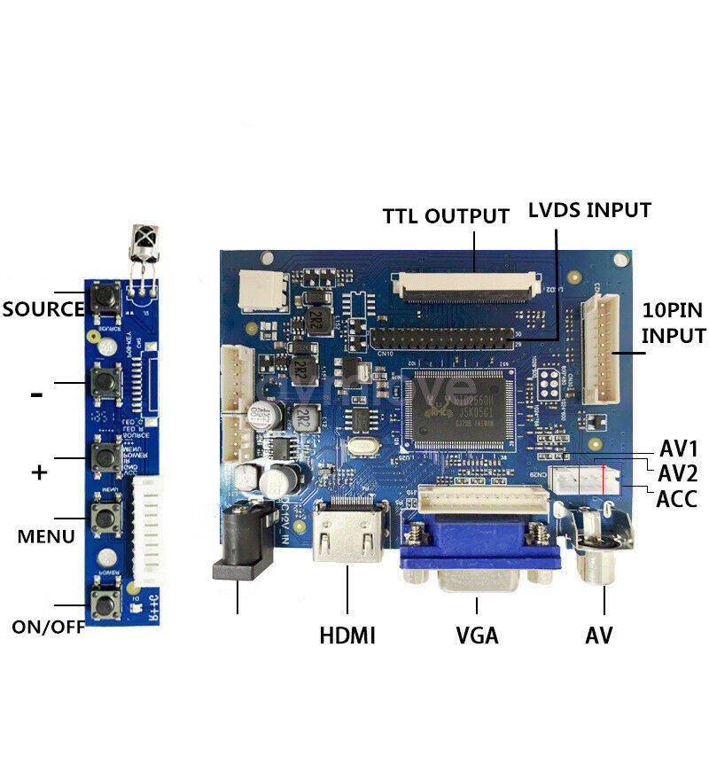 9 inch LCD Screen Display Monitor for Raspberry Pi + Driver Board HDMI/VGA/2AV
