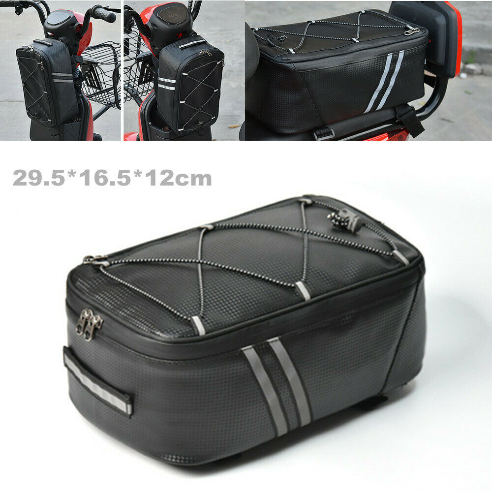 Scooter Bicycle Rear Seat Storage Bag Motorcycle Pannier Rack Handbag Waterproof