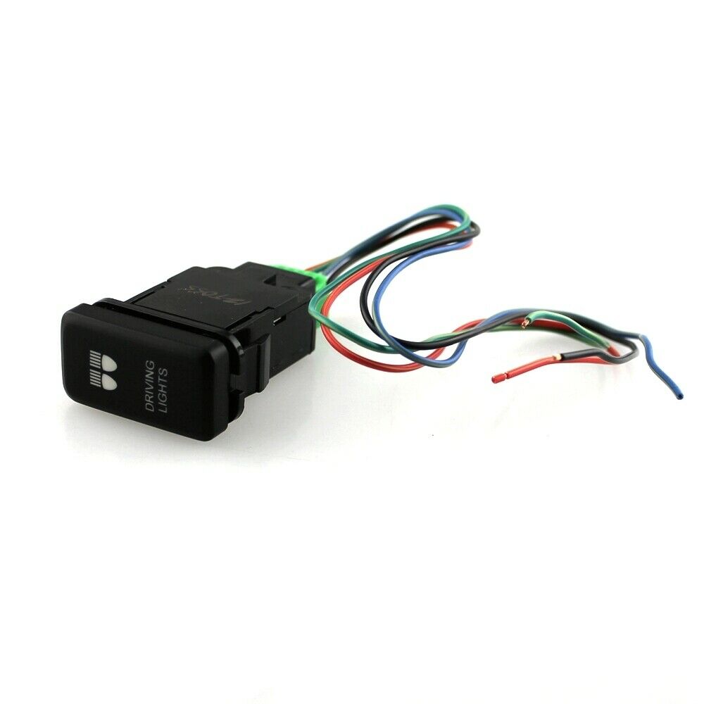 2 Pcs Toggle Switch Onf Rocker Blue LED Front Light Driving Car