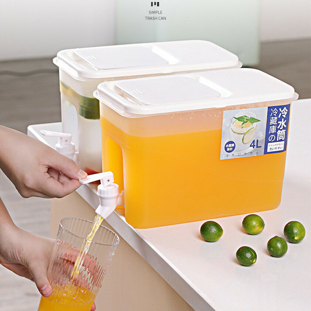 4L Water Jug for Hot Cold Lemonade Jar Ice Tea Cold Drink Pitcher