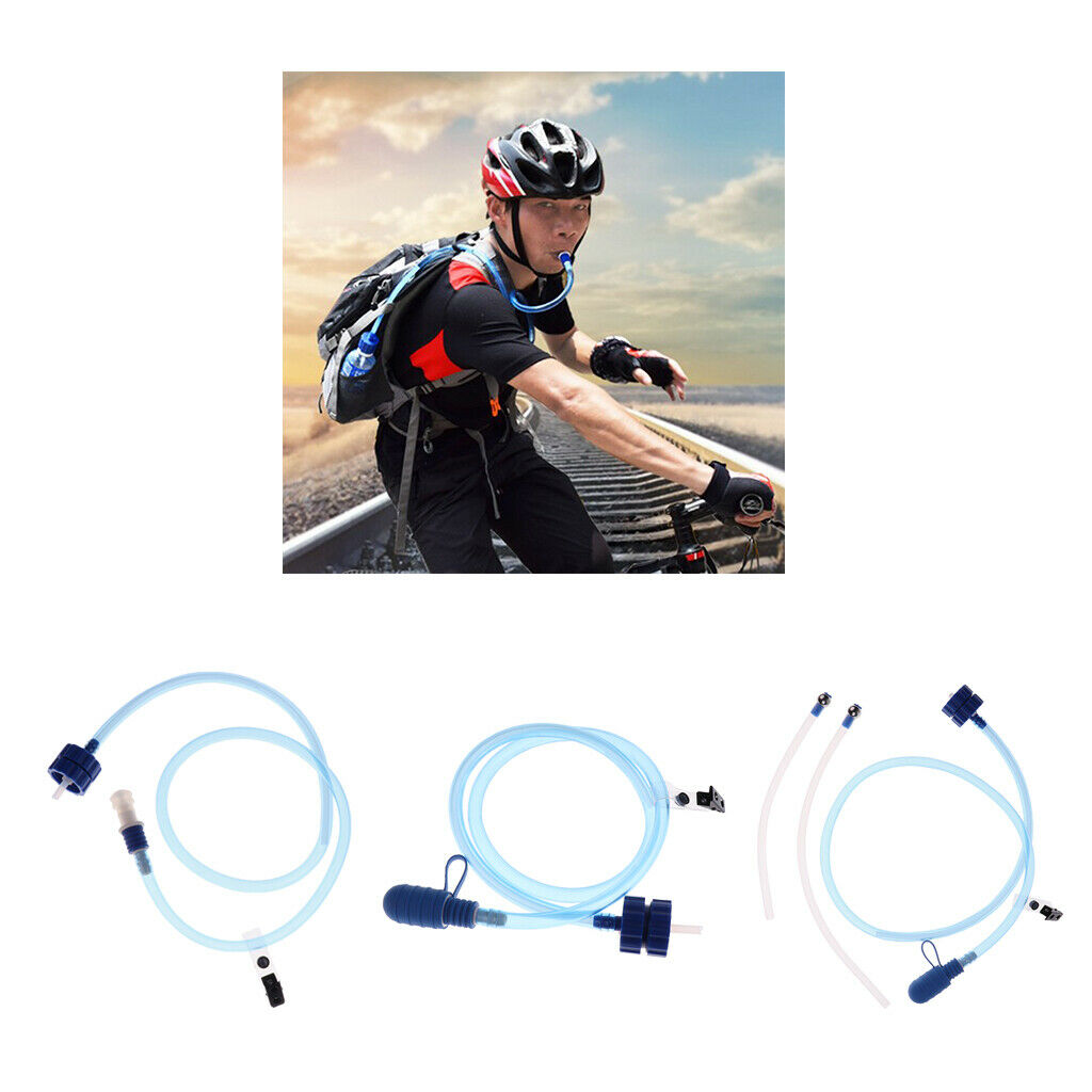2X Water Bottle Hose Hydration Reservoir Pack Backpack System Kit Simple