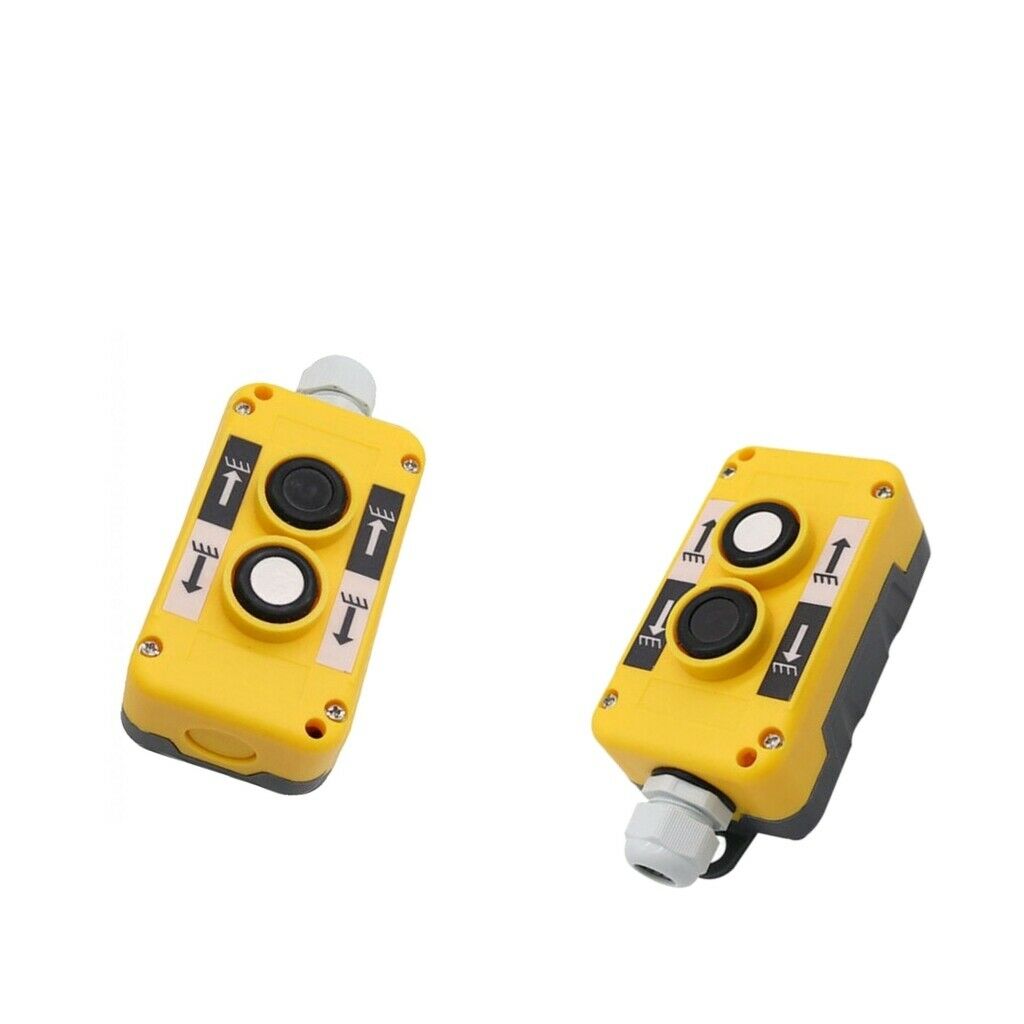 2Pieces COP2B Crane Button Switch Lifting Tail Plate Durable Plastic Yellow
