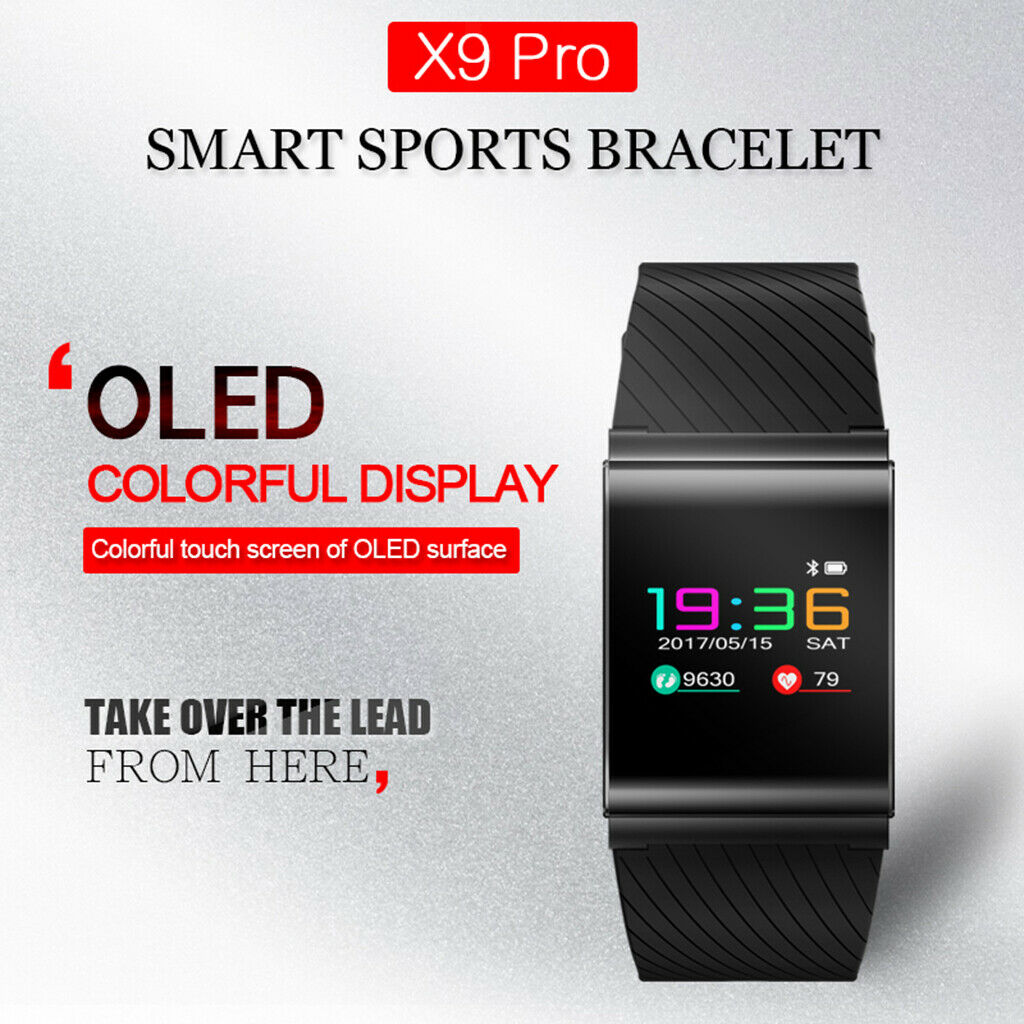 X9 PRO Sports Sleep Swimming Smart Bracelet Watch Wrist Band Pedometer red