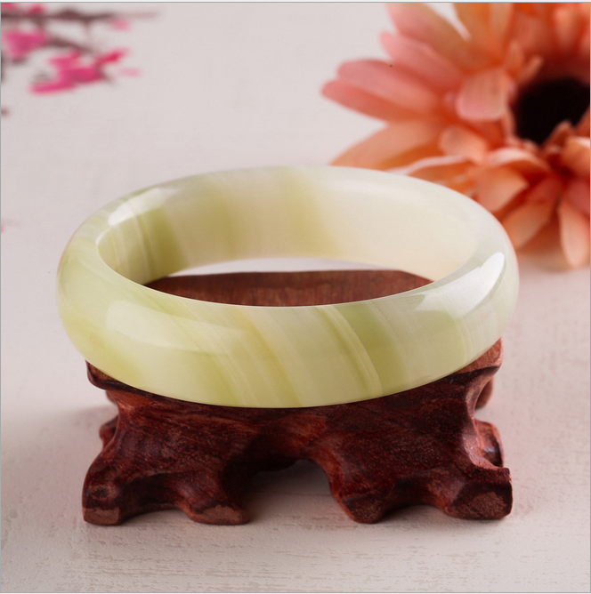 Chinese Beautiful Afghanistan Jade Bangle Hand-Carved Jade Bracelet 58-60mm