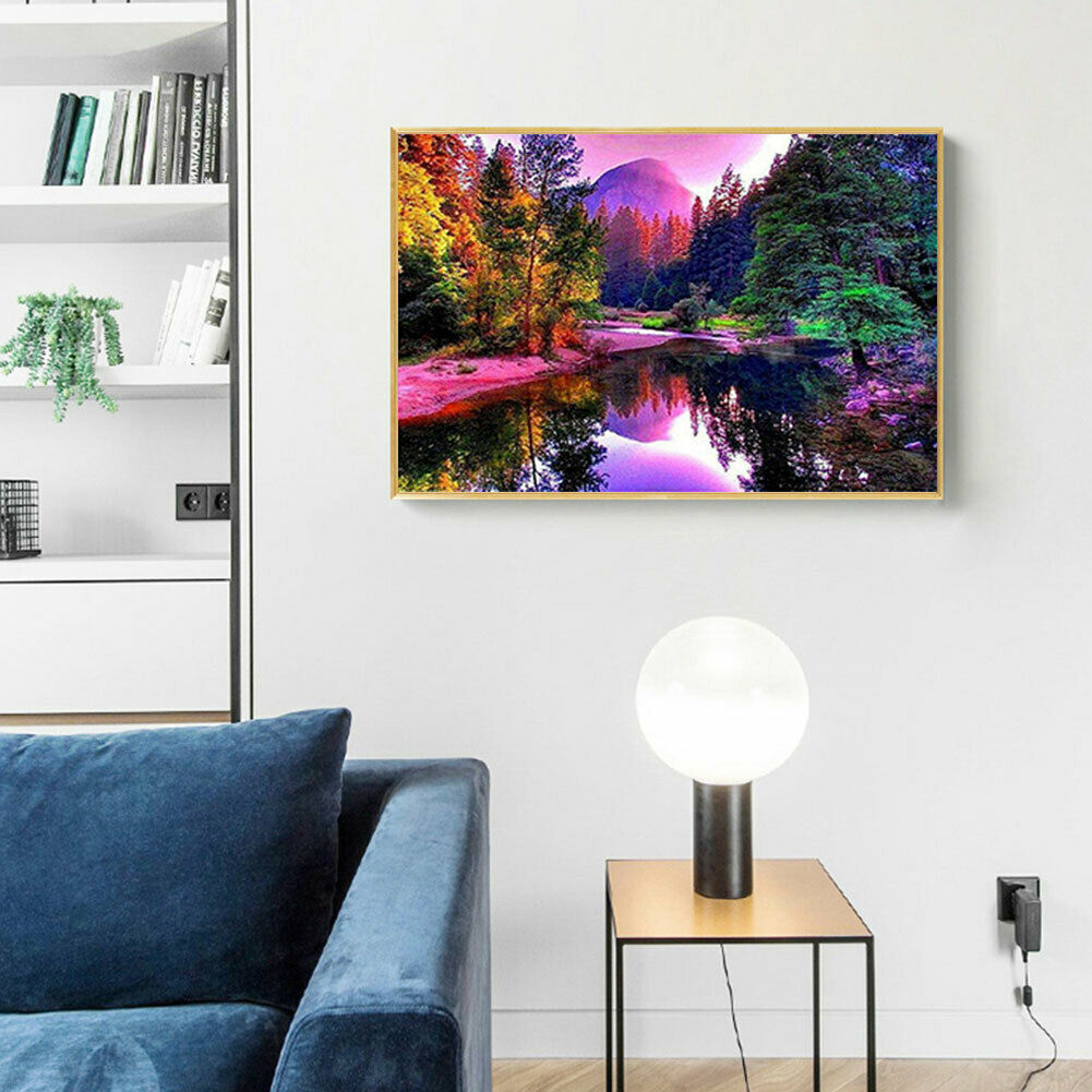 Romantic Landscape 5D Full Drill Diamond Painting Embroidery DIY Needlework @
