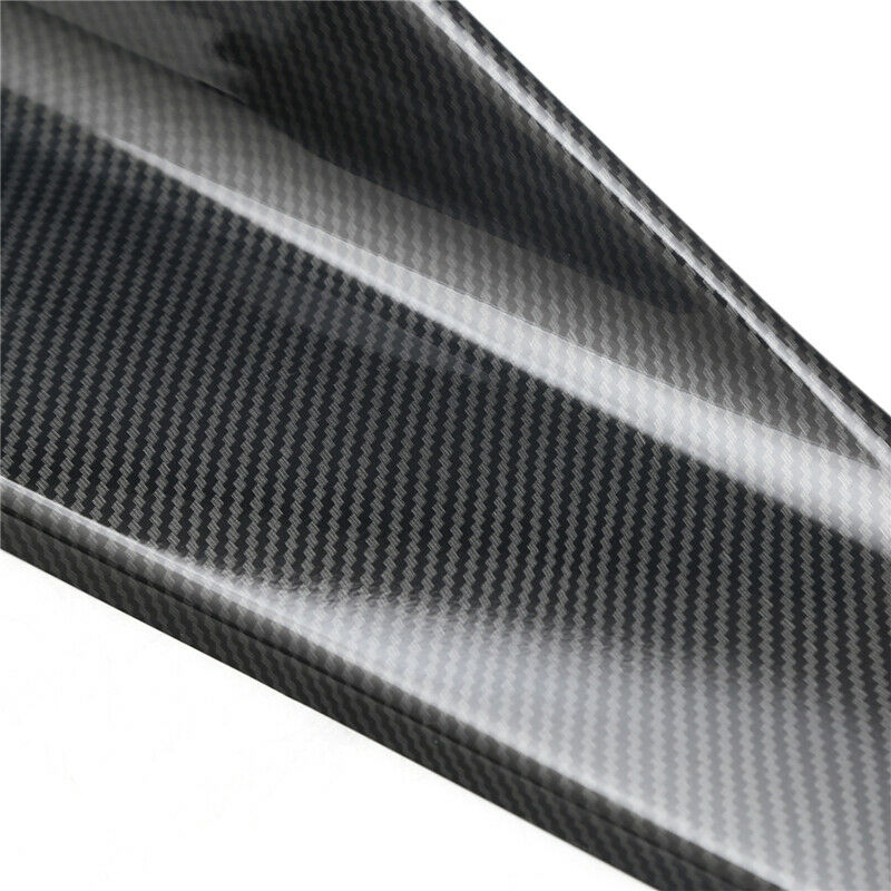 Car 35cm Side Skirt Rear Lip Splitter Diffuser Winglet Wing Carbon Fiber Color