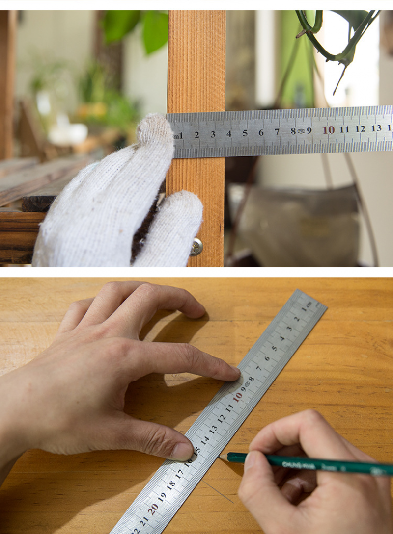 Multi-Function Ruler Woodworking Measuring Ruler Level Adjustment
