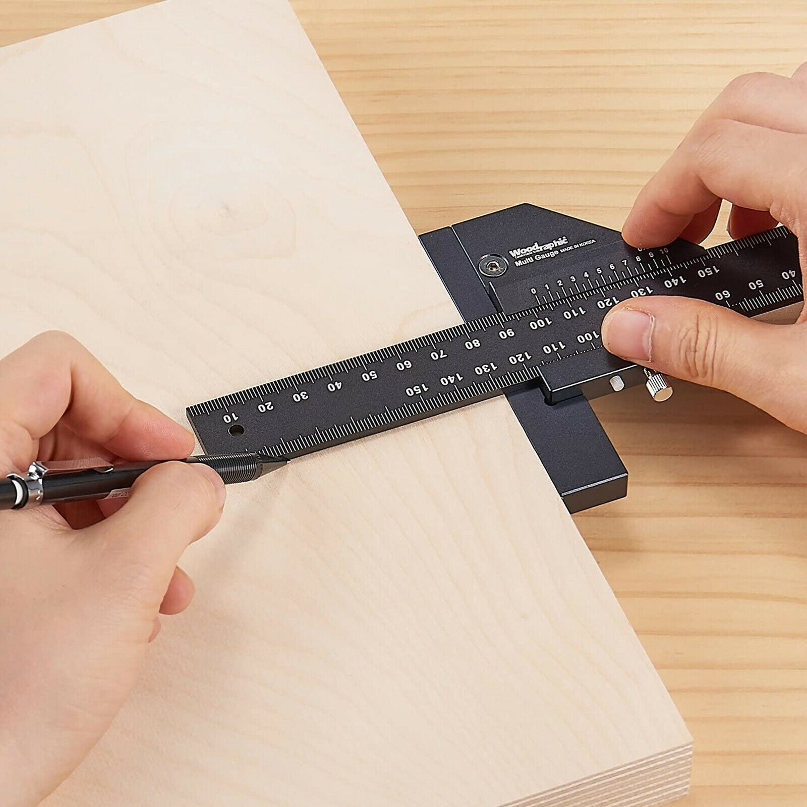 Dual Function Scriber Gauge Woodworking Multifunction Marking Ruler Tool