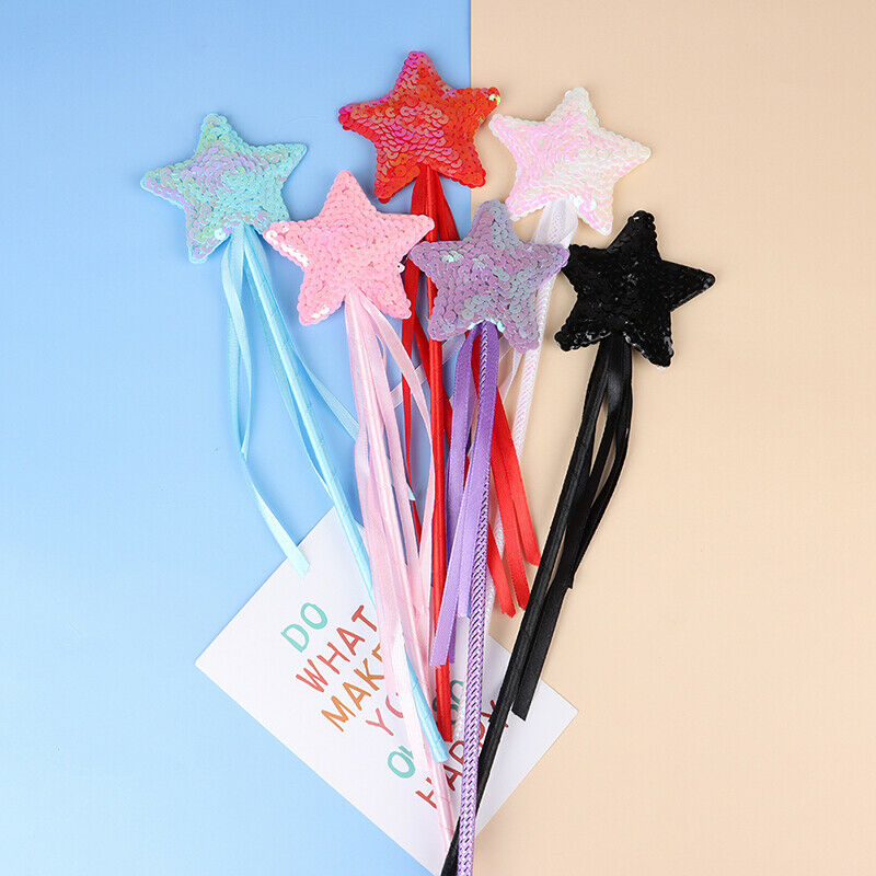 2Pcs Cute Five Pointed Star Fairy Magic Wand Magic Stick Party Toys for K.l8