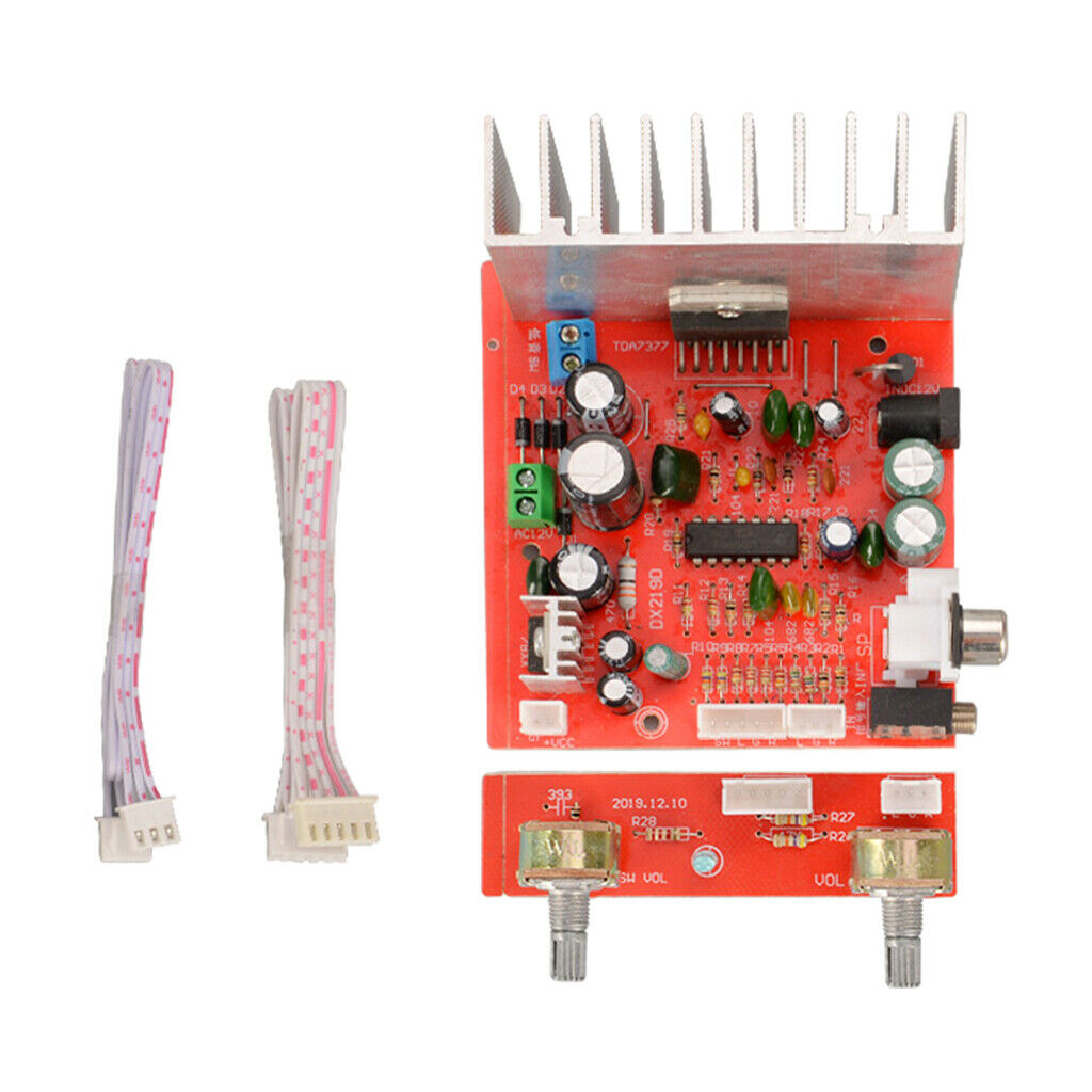 Set of 1 7377PRO DC 12V 2.1 Channel Subwoofer Audio Amplifier 38W Board â€‹