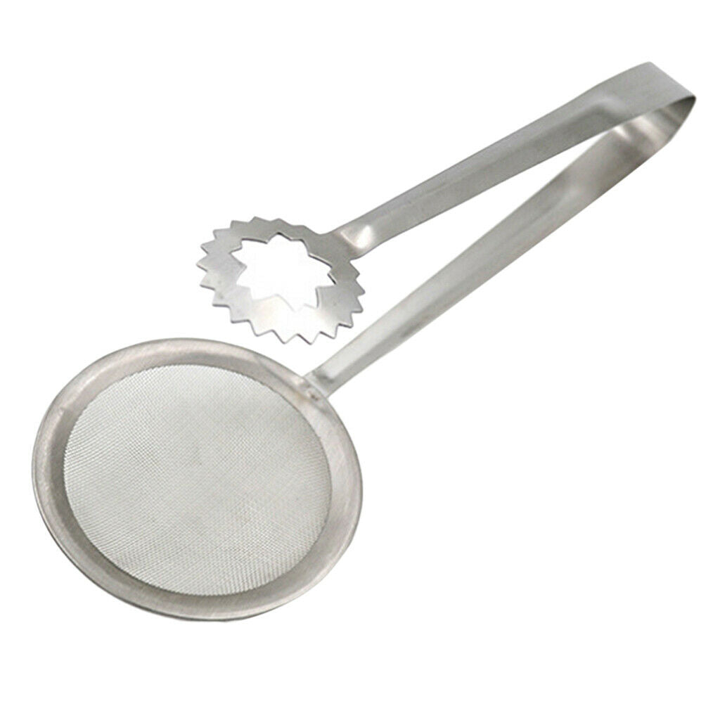 2 pieces Food Clip Fryer Strainer BBQ Serving Tongs Frying Colander Filter