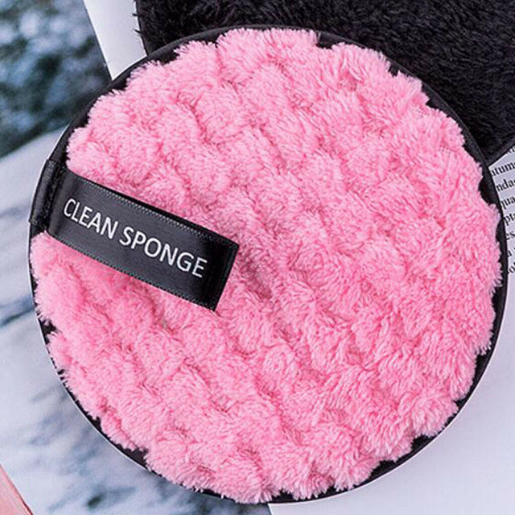 4Pcs Microfiber Cloth Cotton Pads Makeup Remover Puff Towel Cleaning Wipe