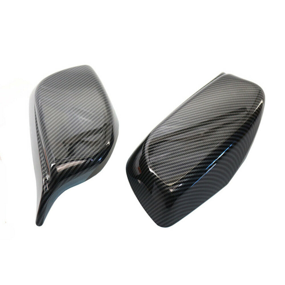 For 04-07 BMW 5 Series E60 E61 E63 E64 Rear View Mirror Cover Carbon Fiber Look