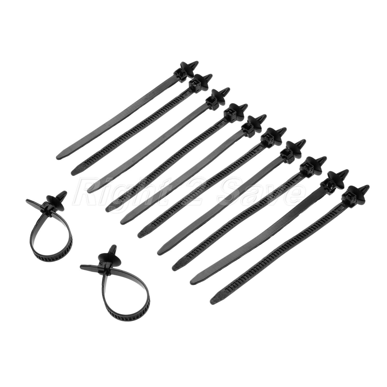 Universal Car Nylon Black Cable Ties 140mm Length Releasable Straps 8mm 30Pcs