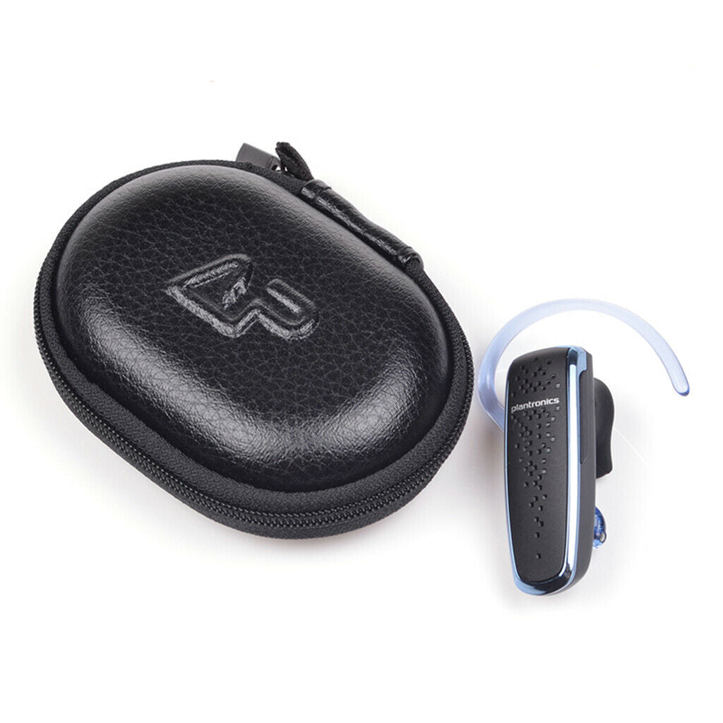Black PU Leather Portable Bag for Plantronics M50 Bluetooth Headset