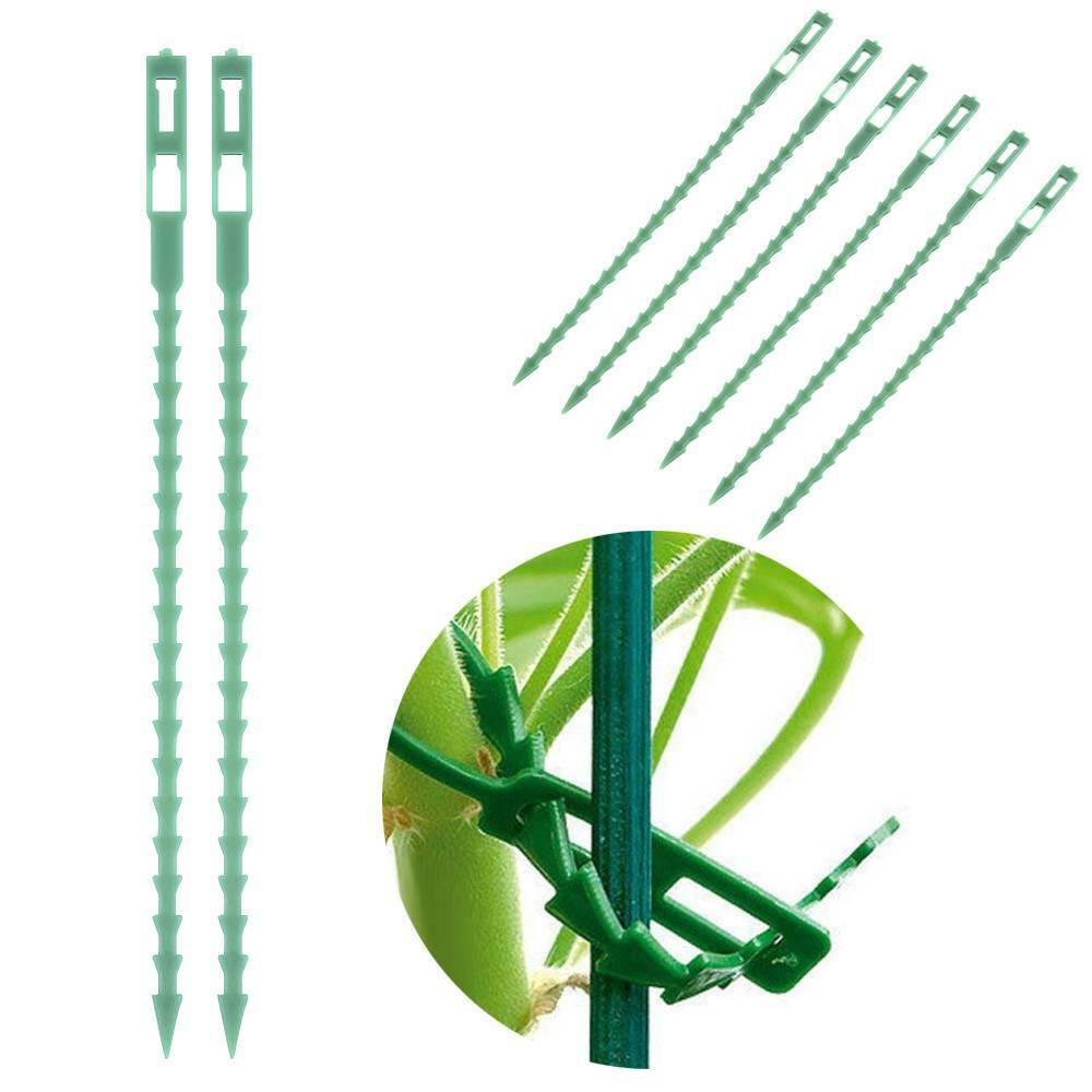 50*/Set Reusable Garden Plastic Plant Cable Tie Adjustable Tree Climbing Support