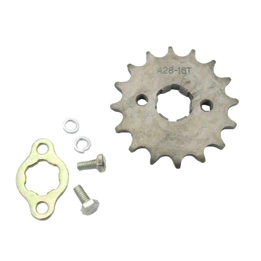 Front Sprocket Cog 16T 428 Chain Pit Pro/Trail/Dirt Bike ATV Quad 20mm