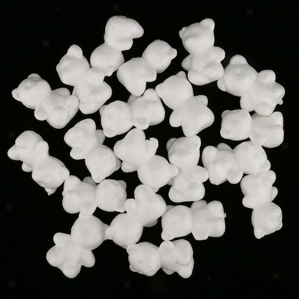25 Pcs Polystyrene Styrofoam Animal Ornaments for DIY Kids Painting Crafts