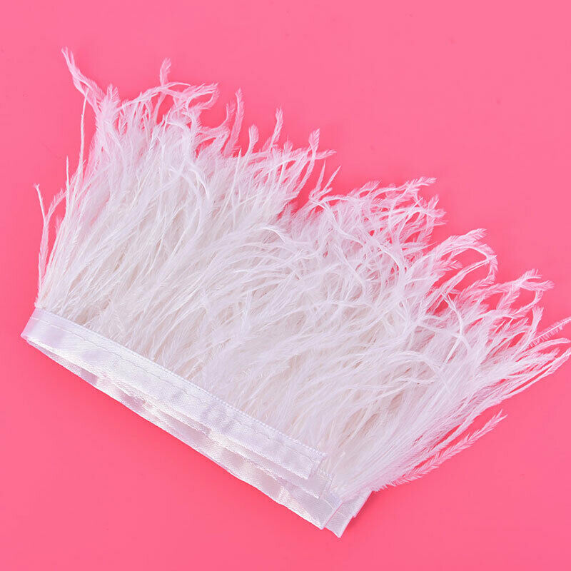 Ostrich Feather Trims Ribbon 8-10cm Ostrich for Clothing Sewing Feathers .l8