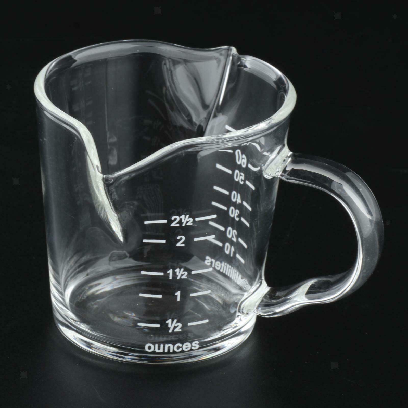 Glass Measuring Cup Jigger Ounce Mug for Tea Wine Drink Shaker Milk Coffee