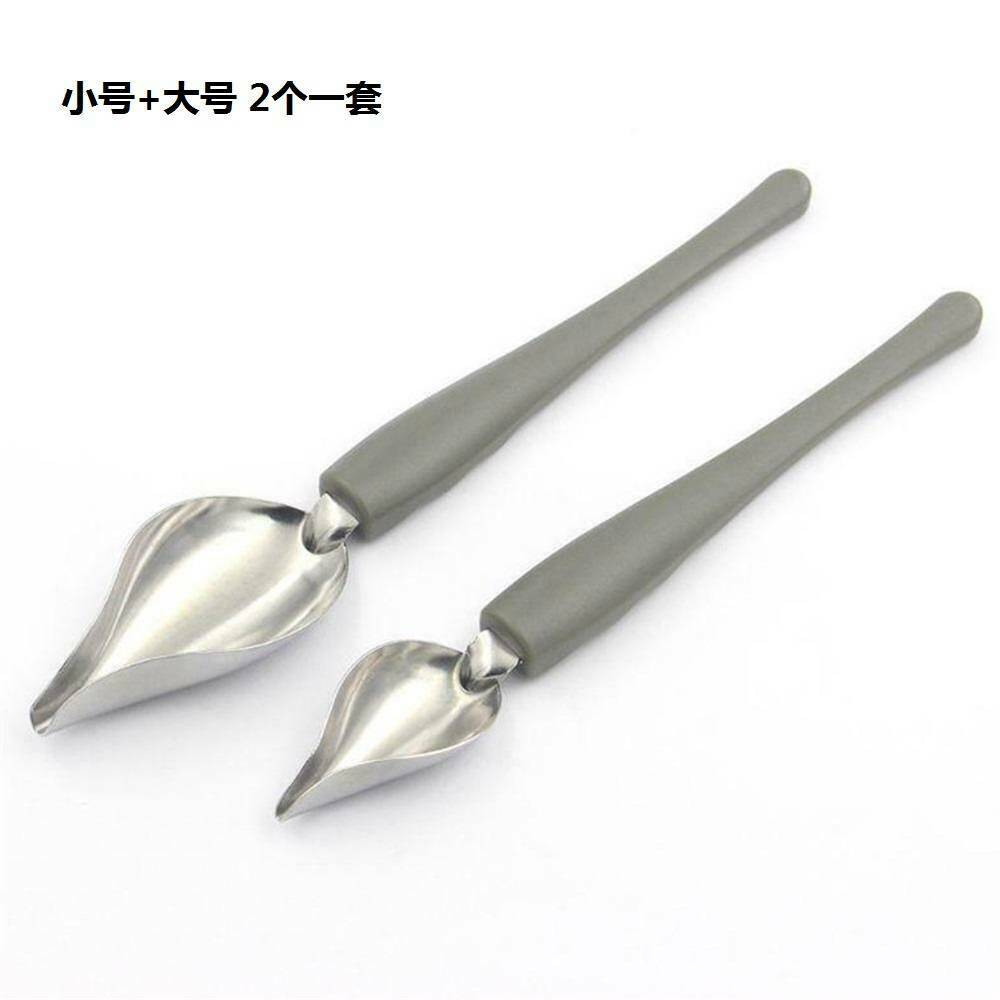 2Pcs Sauce Painting Accessories Stainless Steel Pencil Coffee Draw Tools Spoon