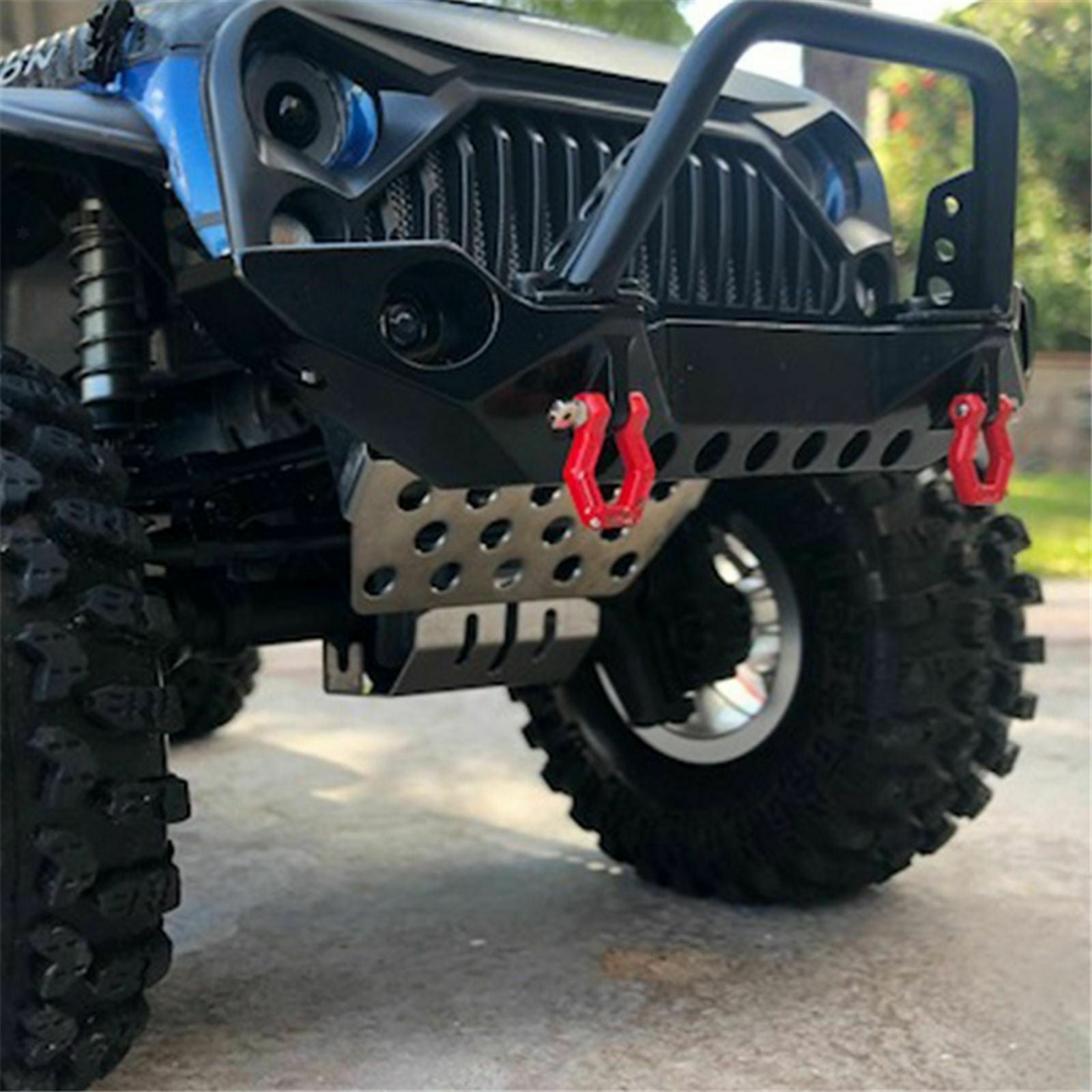 1/10 RC Metal Front Bumper & 2 LED Lights Set for Axial SCX10 90047 Crawler Car