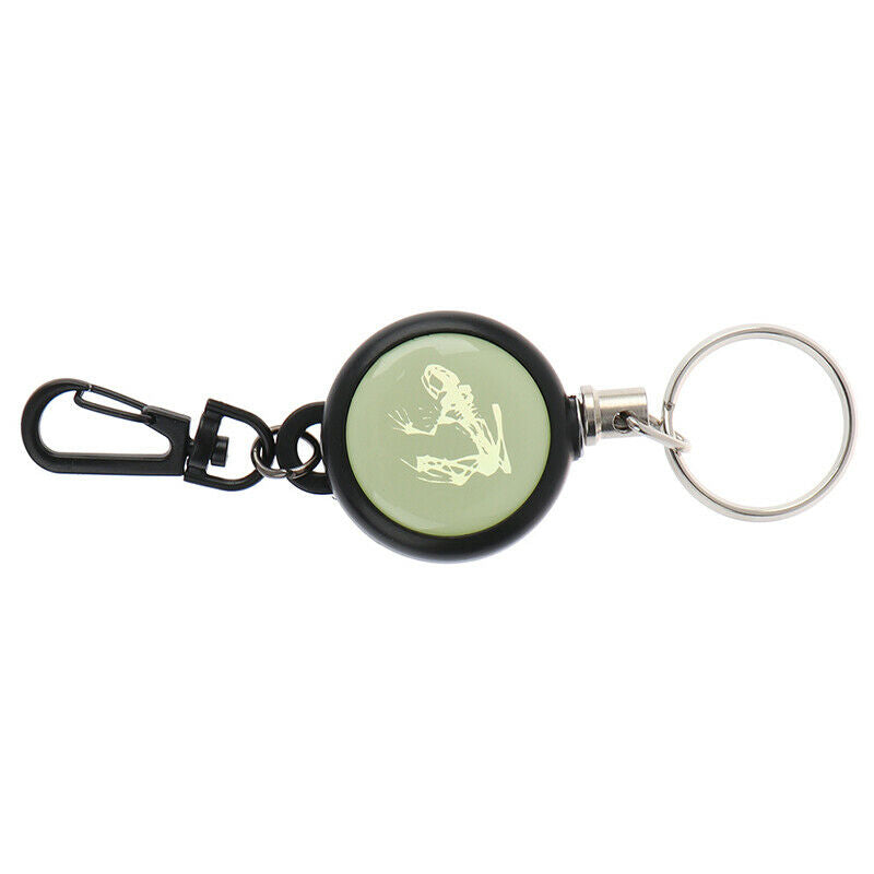 1 Pcs Wire Rope Keychain 60cm Badge Reel Retractable Recoil Anti Lost Ski Pas.DD