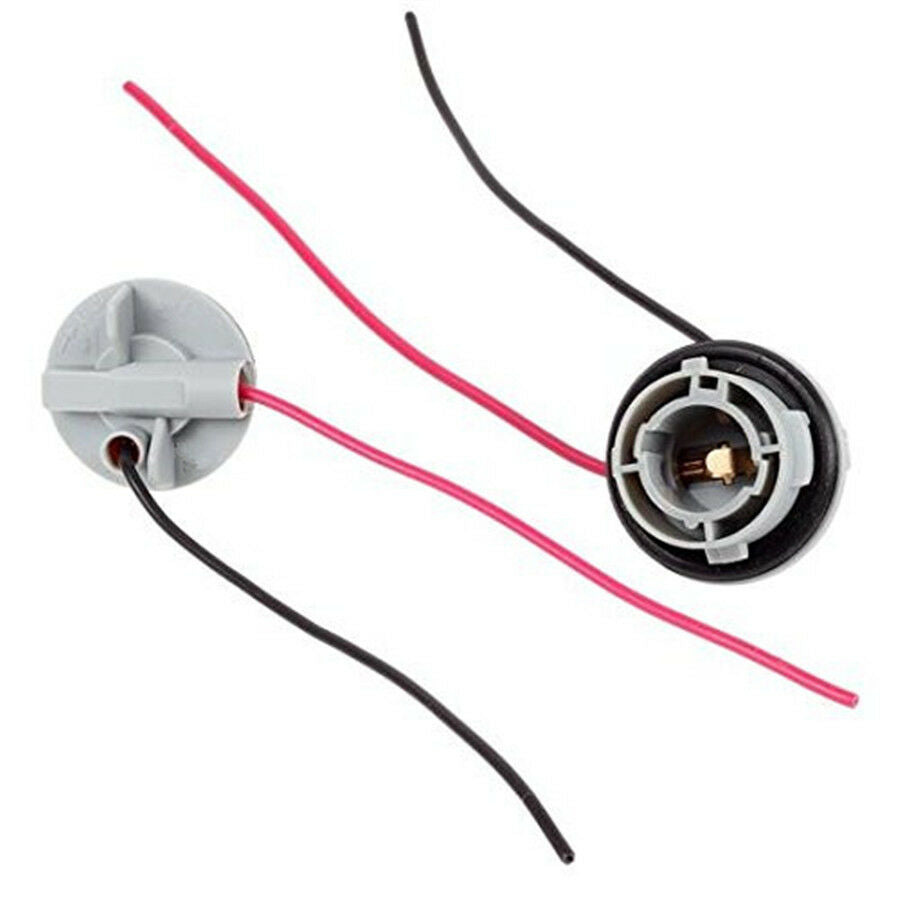2Pcs Car 1156/7506/BA15S LED Bulb Turn Signal Brake Light Socket Harness Plugs