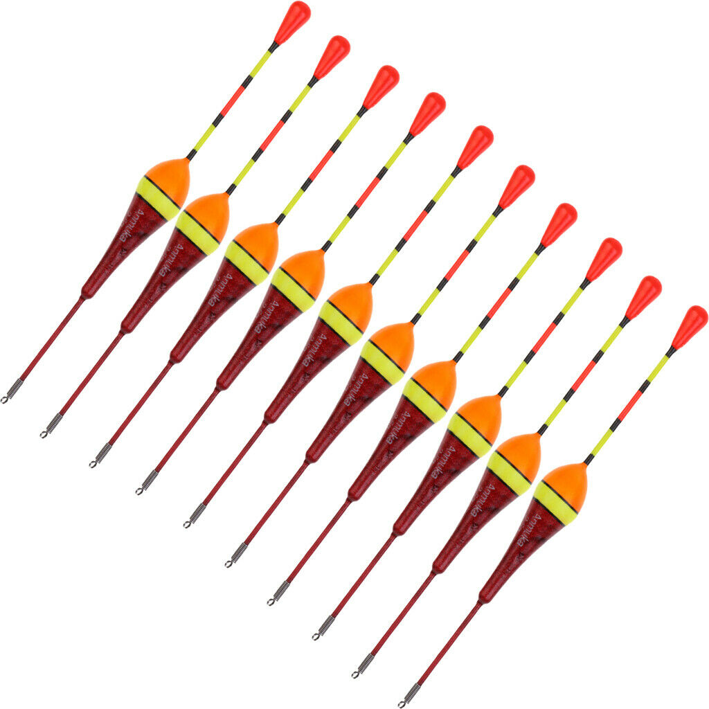 10 pieces 2.5g fishing paulownia wooden float bobber carp coarse fishing red
