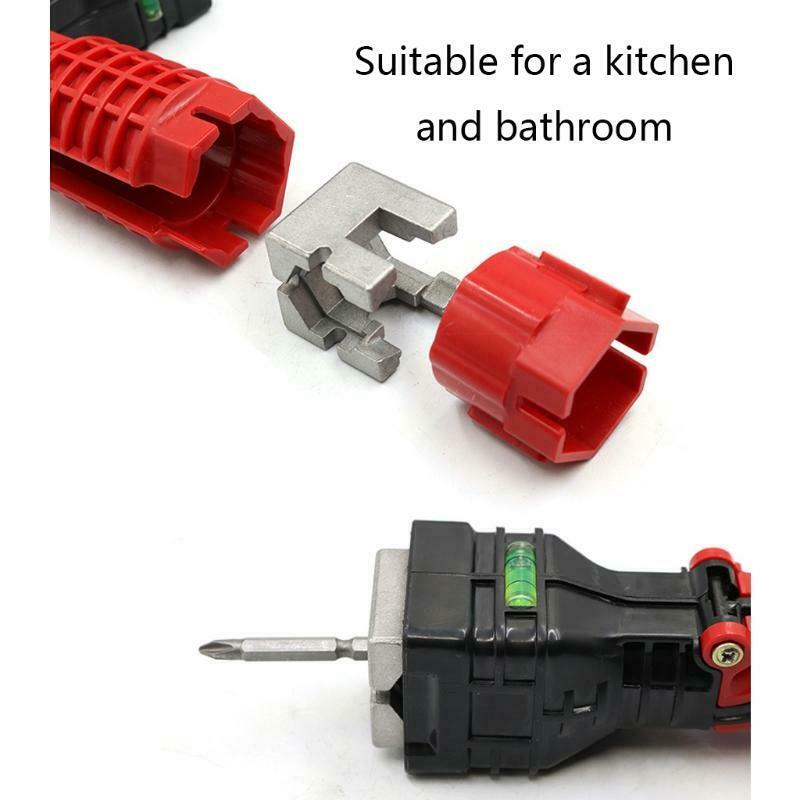 18in1 Foldable Water Pipe Wrench Double End Basin Bottom Pliers Sleeve Bathroom