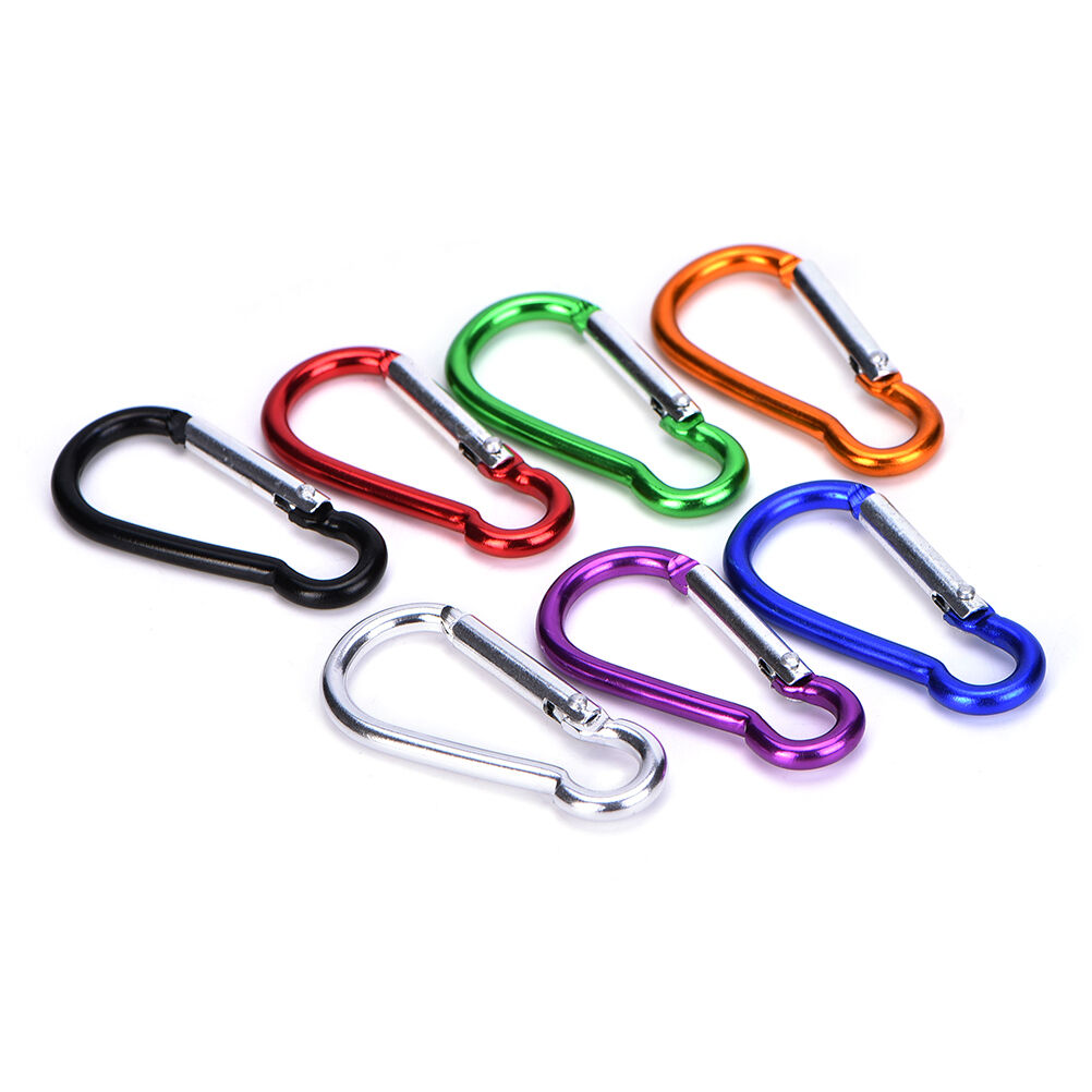 5Pcs Metal Carabiner Clip Snap Spring Loaded Climbing Karabiner D Hook 88.l8