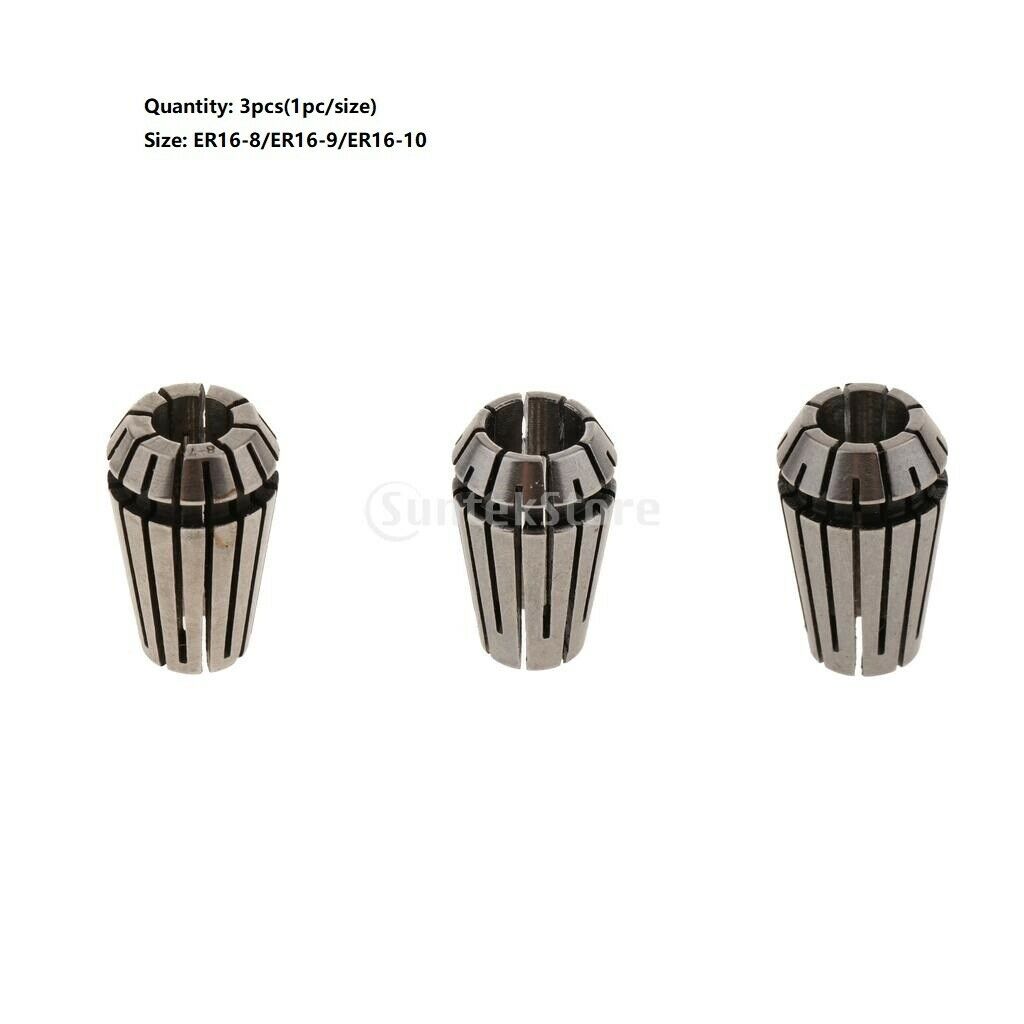 3 Piece ER16 Spindle Collet Milling Lathe Tool High Precision Parts Supplies